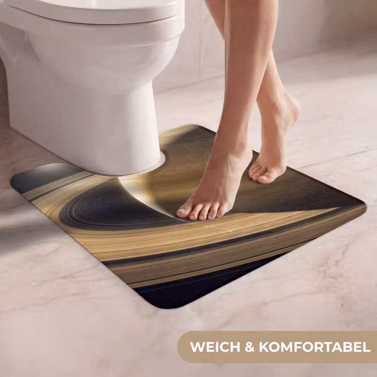 WC Vorleger - Planet – Ringe – Weltraum - Planeet - Ringen - Ruimte WCmat U-uitsnede middel