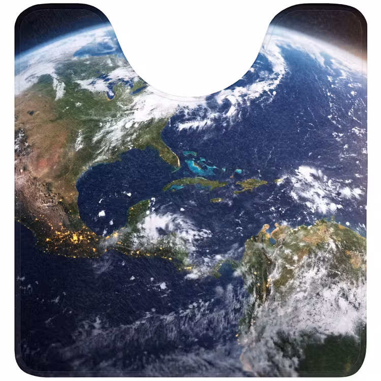 WC Vorleger - Planet – Weltraum – Kosmos - Planeet - Ruimte - Kosmos WCmat U-uitsnede middel