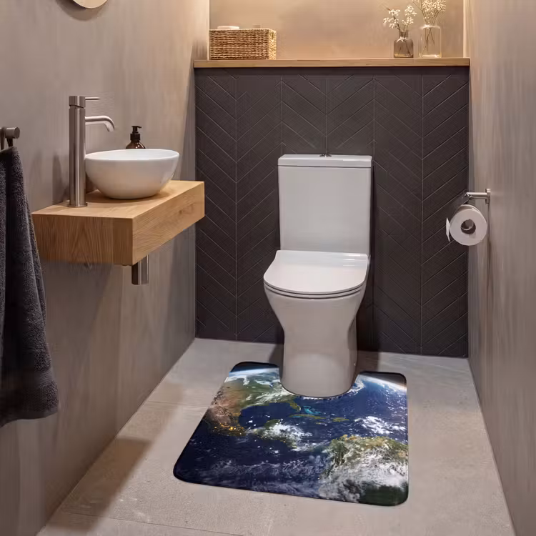 WC Vorleger - Planet – Weltraum – Kosmos - Planeet - Ruimte - Kosmos WCmat U-uitsnede middel