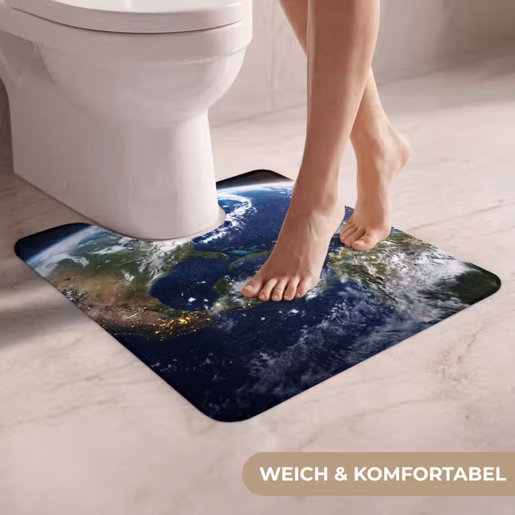 WC Vorleger - Planet – Weltraum – Kosmos - Planeet - Ruimte - Kosmos WCmat U-uitsnede middel