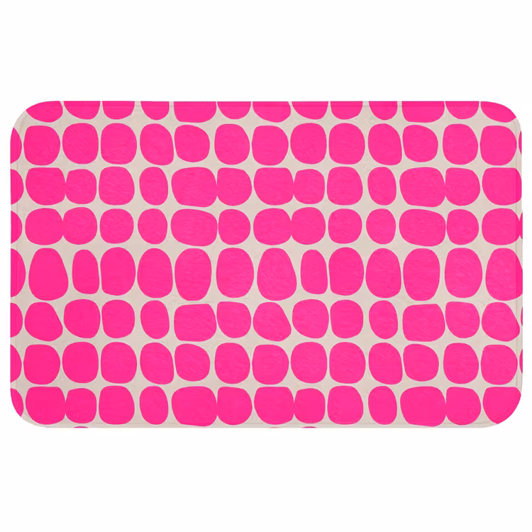 Stippen - Patroon - Roze WCmat middel 1009 -3d