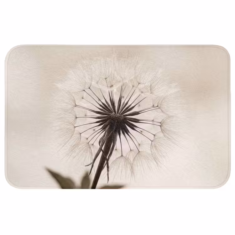 Paardenbloem - Minimalistisch - Wit WCmat middel -3d