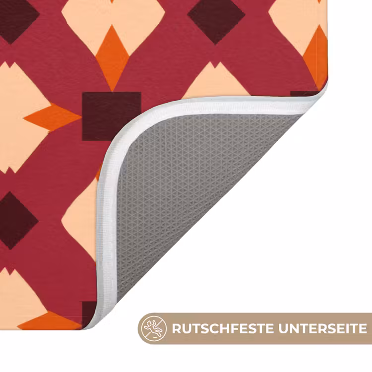 Retro - Patroon - Kleurrijk WCmat middel 1009 -USP_AntislipDE