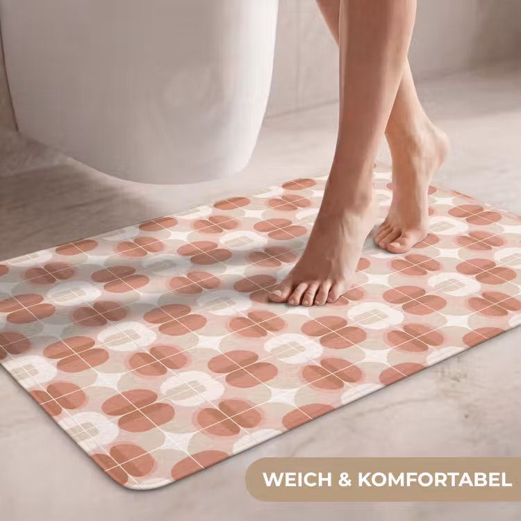 Retro - Klassiek - Roze WCmat middel 1009 -USP_ZachtDE