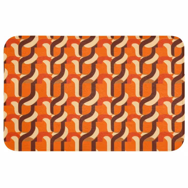 Retro - Modern - Kleurrijk WCmat middel 1009 -3d