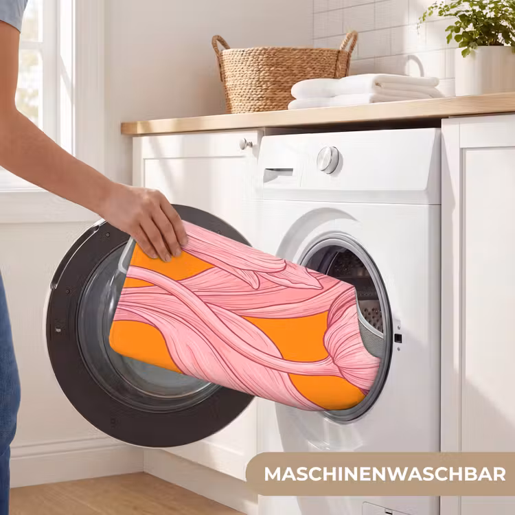 WC Vorleger - Rosa Blumen – Modern - Roze bloemen - Modern WCmat U-uitsnede middel