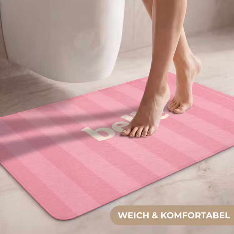 Roze - Gestreept - Belle WCmat middel -USP_ZachtDE