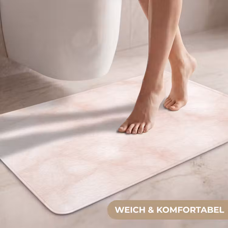 Roze - Marmer - Crème WCmat middel 1009 -USP_ZachtDE