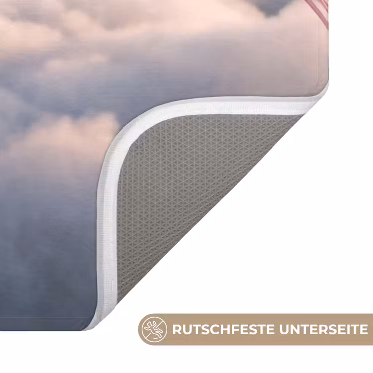 WC Vorleger - Rosa Tier – Wolken - Roze dier - Wolken WCmat U-uitsnede middel