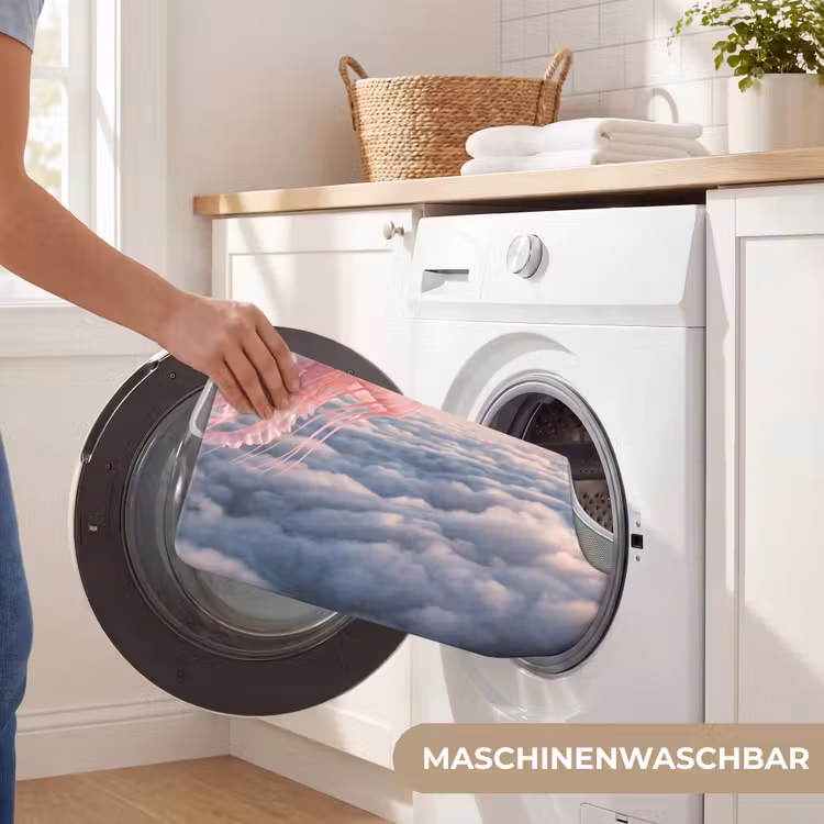 WC Vorleger - Rosa Tier – Wolken - Roze dier - Wolken WCmat U-uitsnede middel
