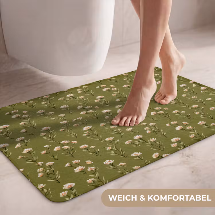 Landelijk - Bloemen - Groen WCmat middel 1009 -USP_ZachtDE