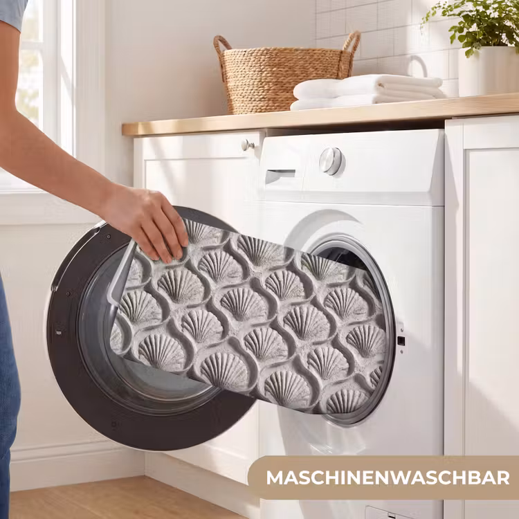 Zand - Schelpenvorm - Grijs WCmat middel 1009 -USP_WasbaarDE
