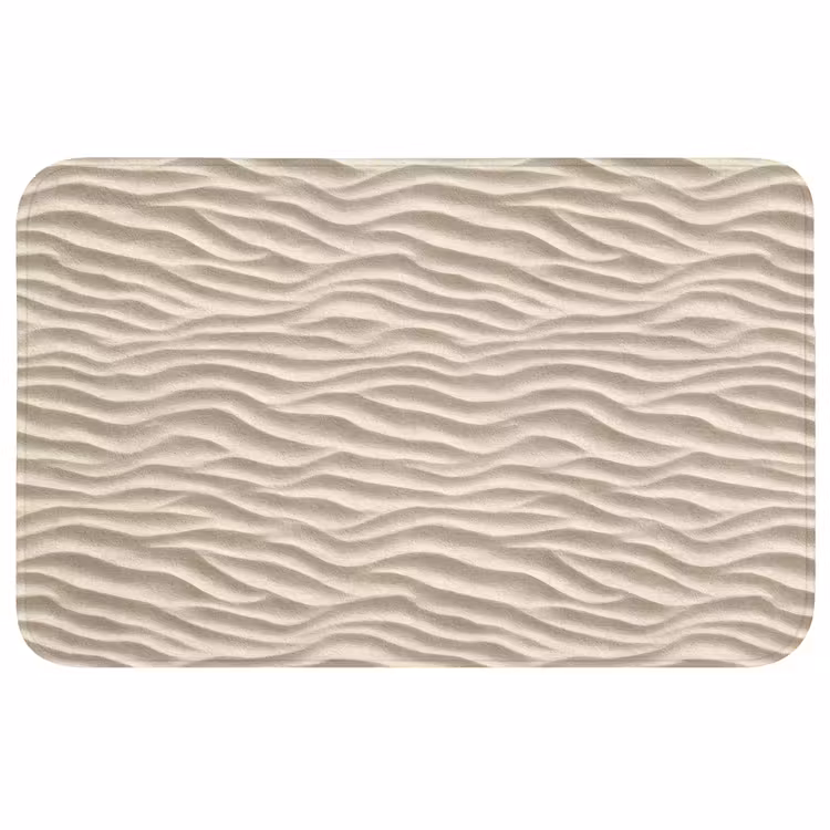 Zand - Golven - Beige WCmat middel 1009 -3d