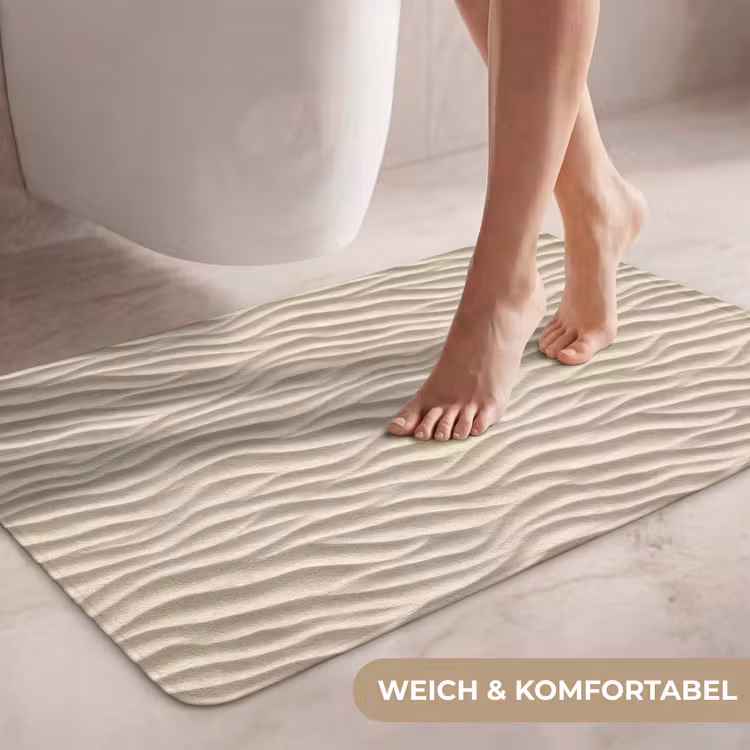 Zand - Golven - Beige WCmat middel 1009 -USP_ZachtDE