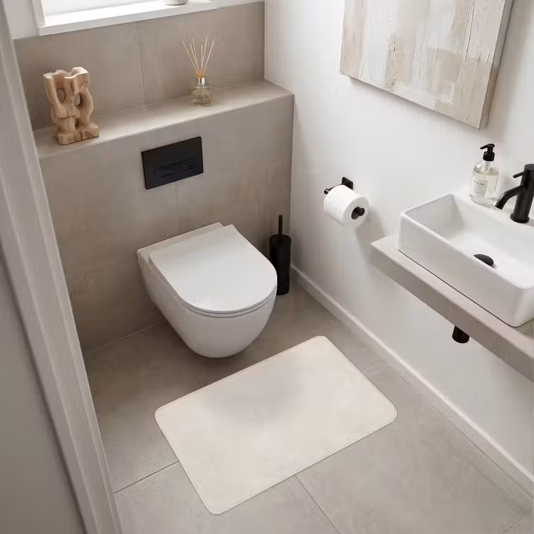 Zandkleurig - Modern - Egaal WCmat middel 1009 -sfeer1