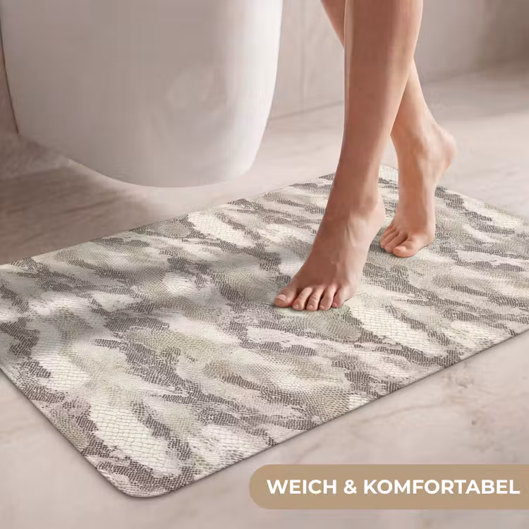 Slang - Patroon - Taupe WCmat middel 1009 -USP_ZachtDE