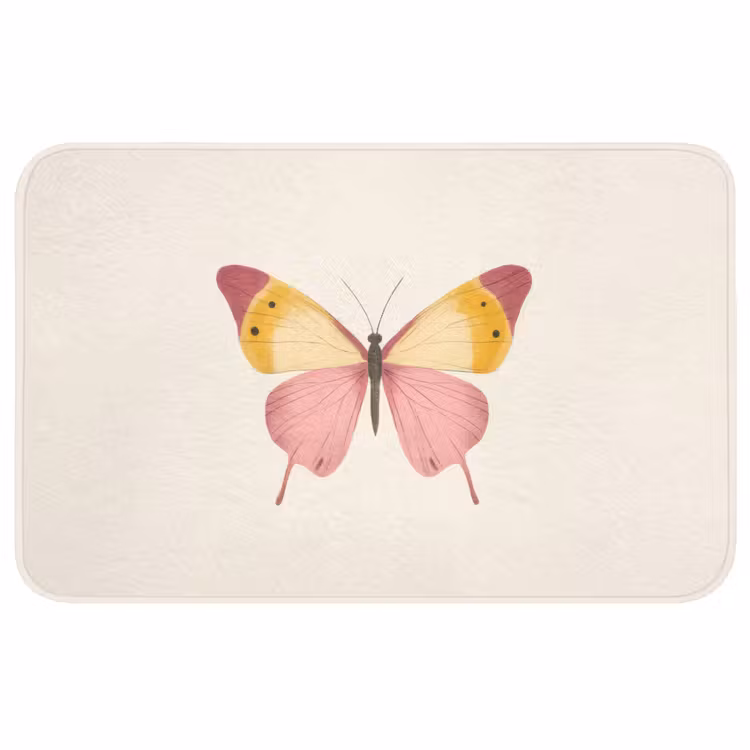 Vlinder - Illustratie - Roze WCmat middel -3d
