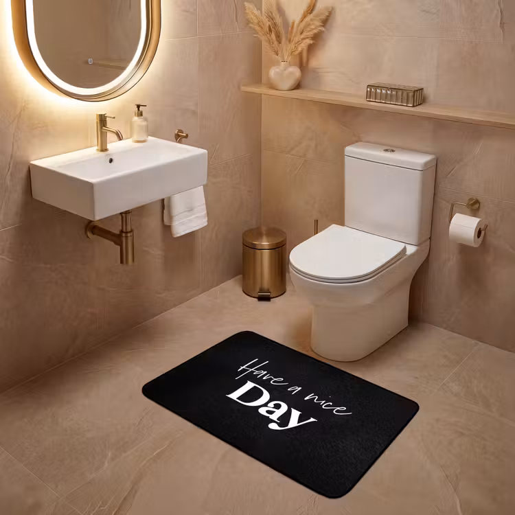 Have a nice day - Quotes - Zwart - Spreuken WCmat middel -sfeer3