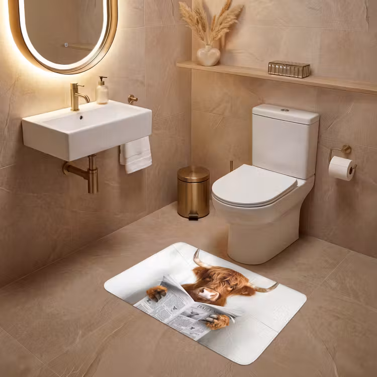 Schotse Hooglander - Dier - Krant - Toilet WCmat middel -sfeer3