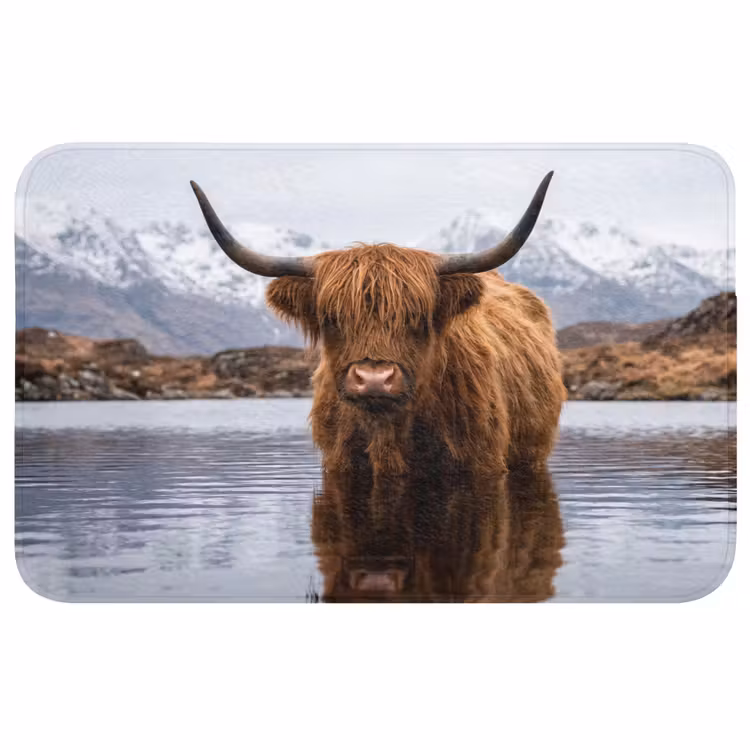 Schotse hooglander - Bruin - Water WCmat middel -3d
