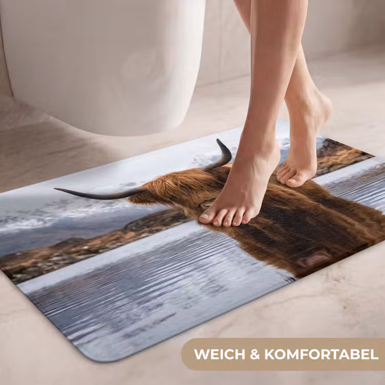 Schotse hooglander - Bruin - Water WCmat middel -USP_ZachtDE