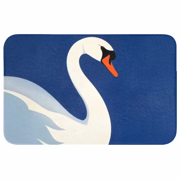 Zwaan - Wit - Snavel - Illustratie WCmat middel -3d