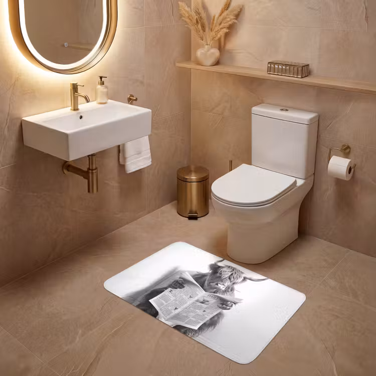 Schotse Hooglander - Dier - Krant - WC WCmat middel -sfeer3