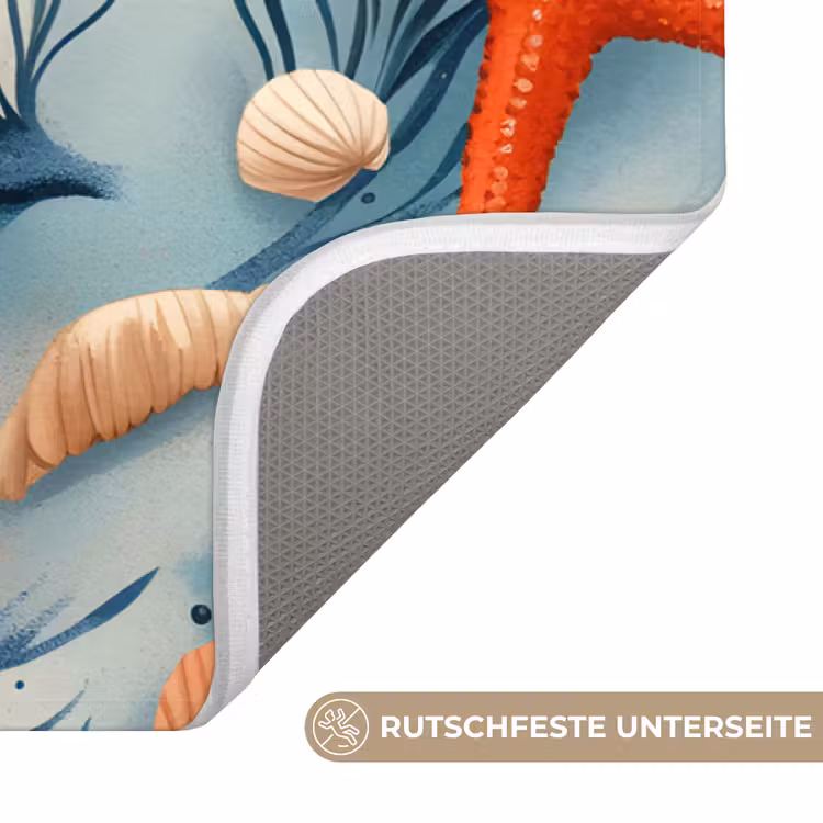 Zeesterren - Schelpen - Illustratie - Zand WCmat middel -USP_AntislipDE
