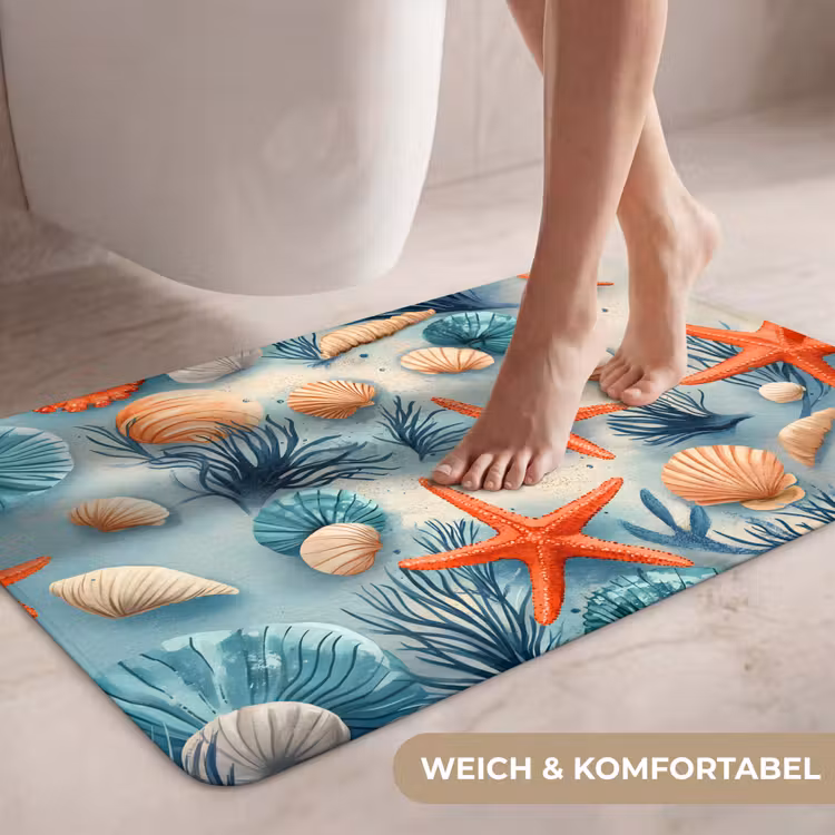 Zeesterren - Schelpen - Illustratie - Zand WCmat middel -USP_ZachtDE