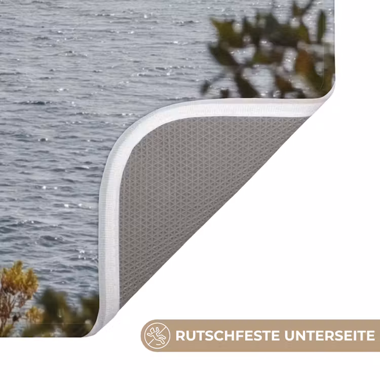 WC Vorleger - Segelboot – Bäume – Wasser - Zeilboot - bomen - water WCmat U-uitsnede middel