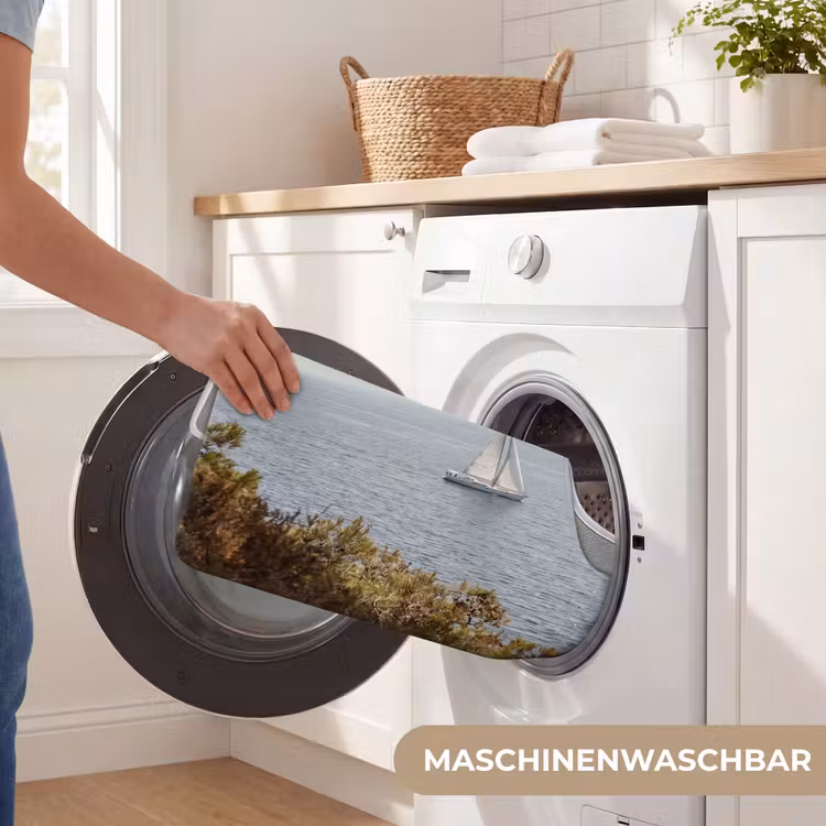 WC Vorleger - Segelboot – Bäume – Wasser - Zeilboot - bomen - water WCmat U-uitsnede middel