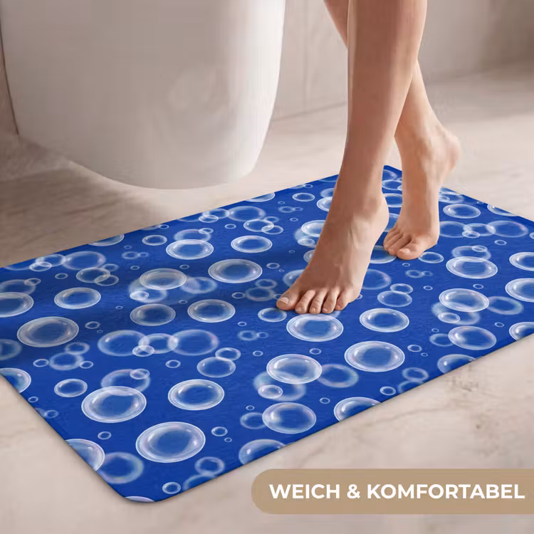 Bubbels - Patroon - Blauw WCmat middel -USP_ZachtDE