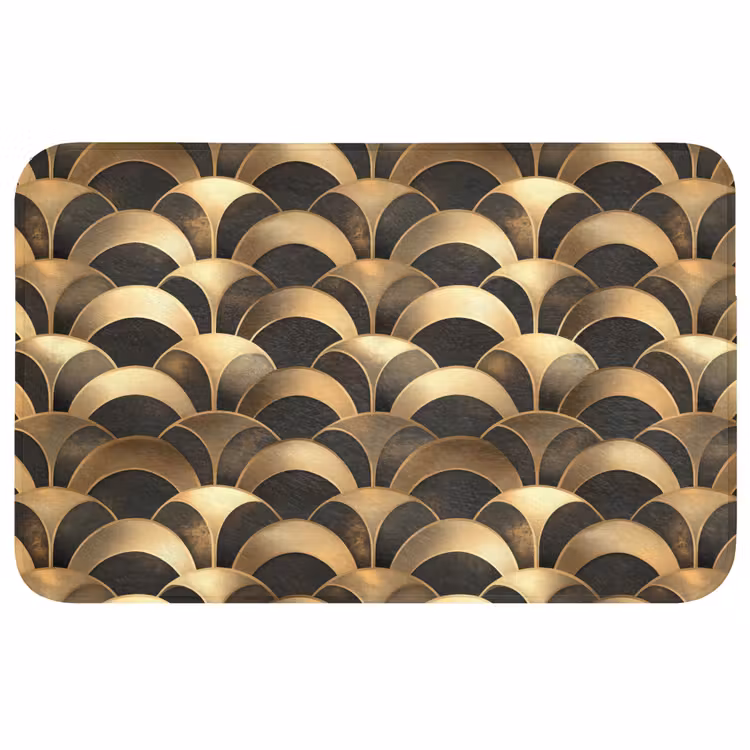 Schubben - Structuur - Goud WCmat middel 1009 -3d