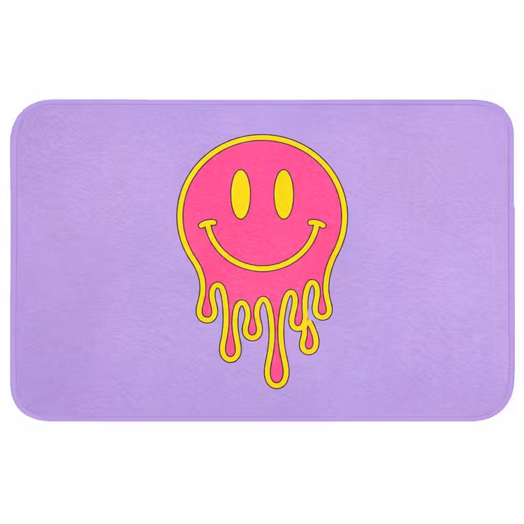 Smiley - Drip - Neon WCmat middel -3d