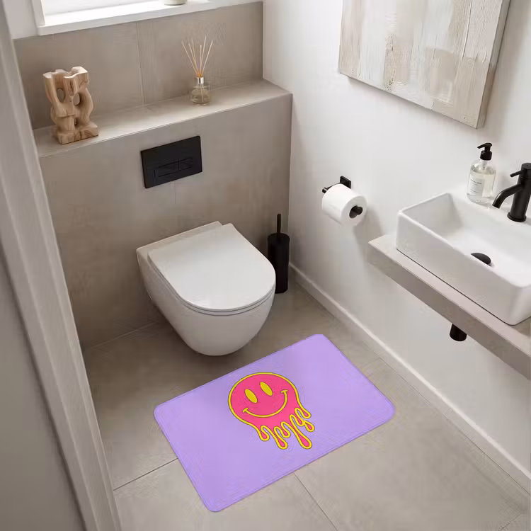 Smiley - Drip - Neon WCmat middel -sfeer1