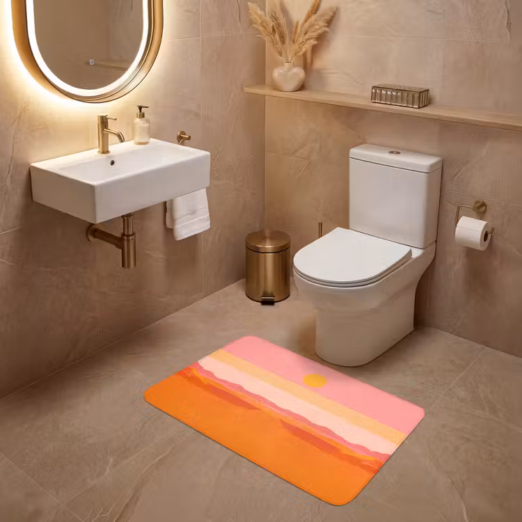 Zon - Abstract - Landschap - Oranje WCmat middel -sfeer3
