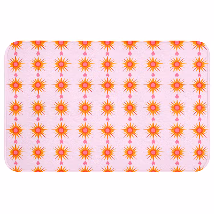 Zon - Motief - Roze WCmat middel 1009 -3d