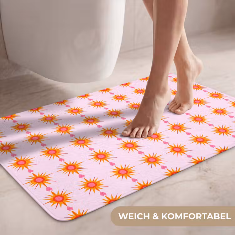 Zon - Motief - Roze WCmat middel 1009 -USP_ZachtDE