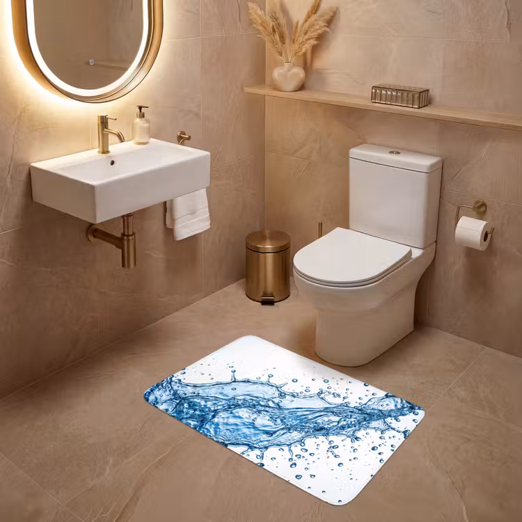Spash - Water - Blauw WCmat middel -sfeer3