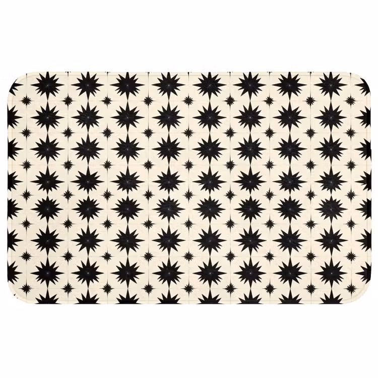 Stervormen - Geometrisch - Zwart WCmat middel 1009 -3d