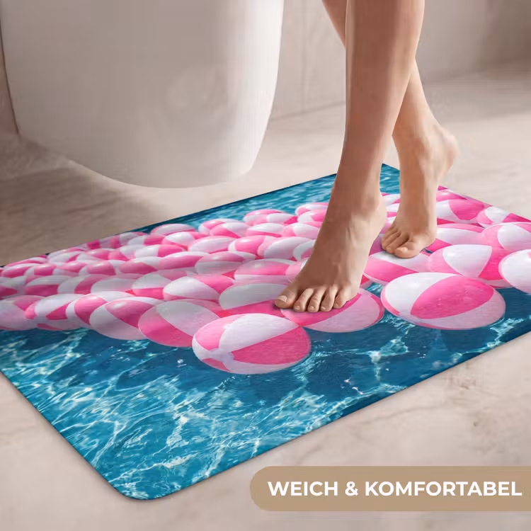 Strandballen - Roze - Water WCmat middel -USP_ZachtDE