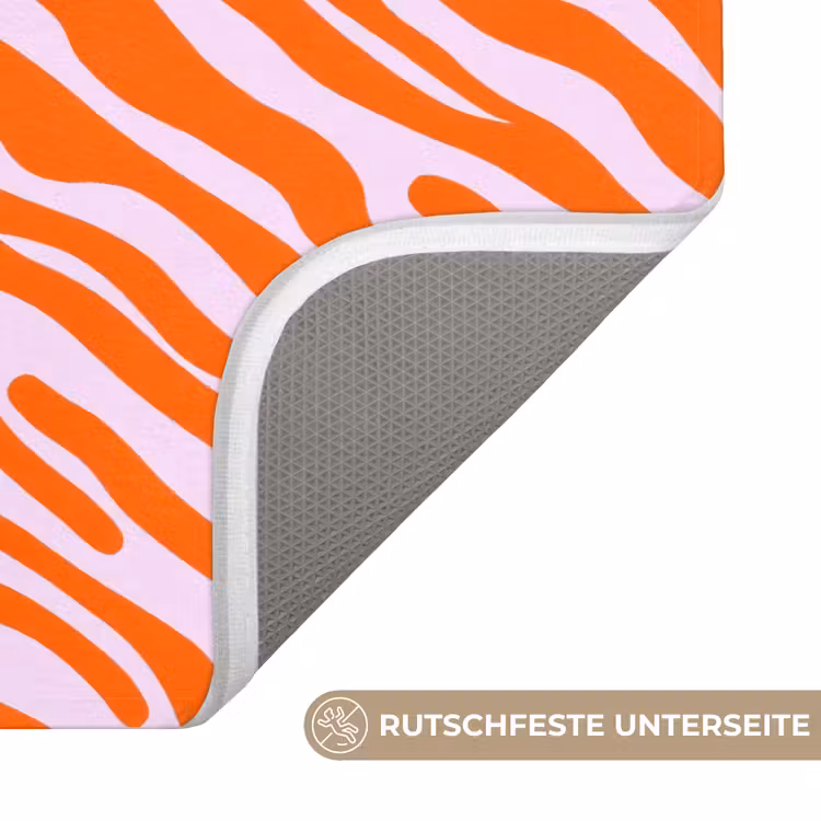 Strepen - Dynamisch - Oranje WCmat middel 1009 -USP_AntislipDE