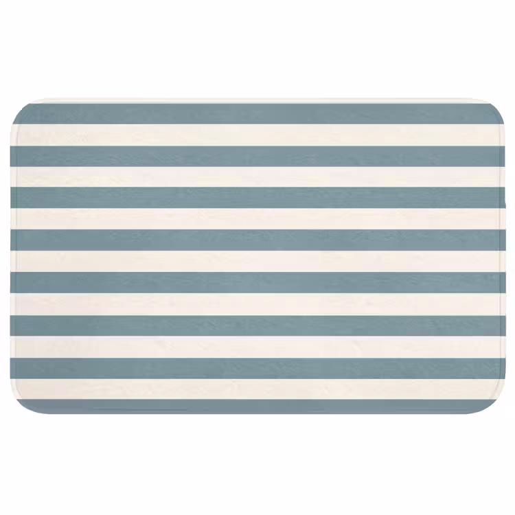 Strepen - Modern - Blauw WCmat middel 1009 -3d