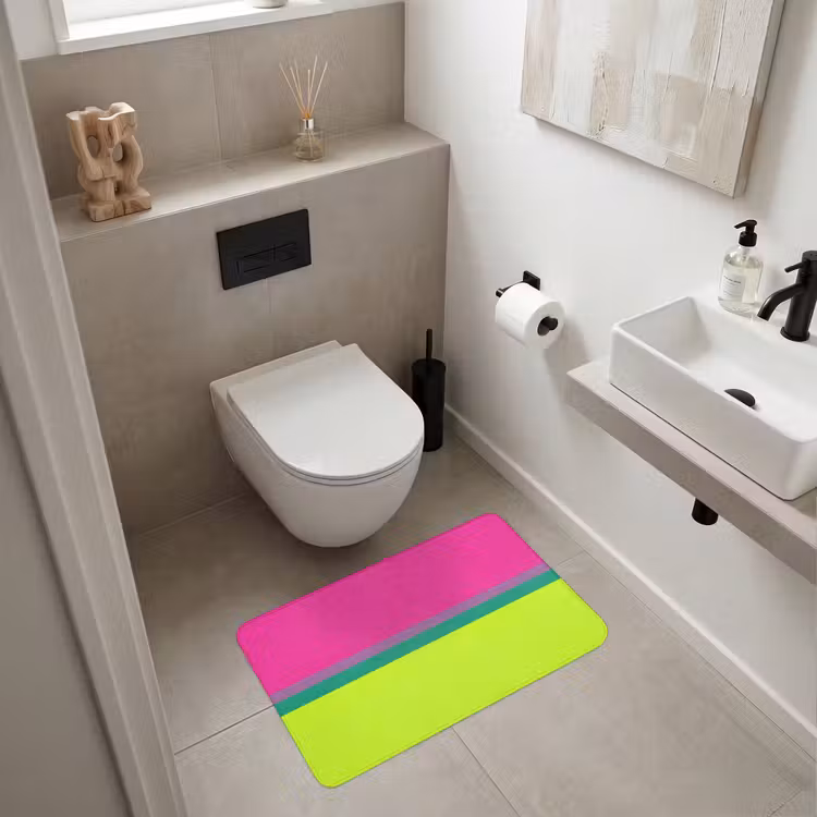 Strepen - Modern - Kleurrijk WCmat middel -sfeer1