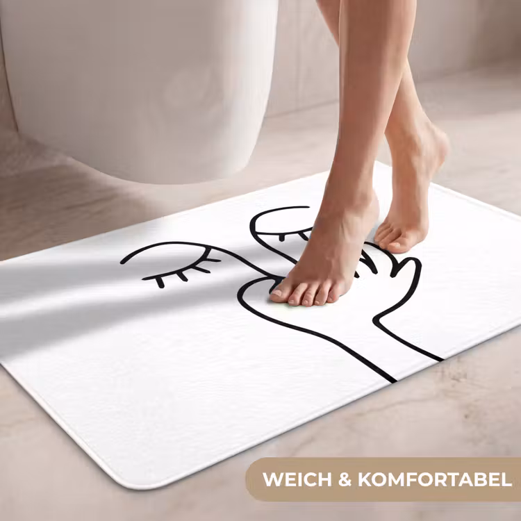 Line art - Gezicht - Wit WCmat middel -USP_ZachtDE