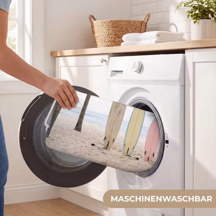 Surfboard - Palmbomen - Kleurrijk WCmat middel -USP_WasbaarDE