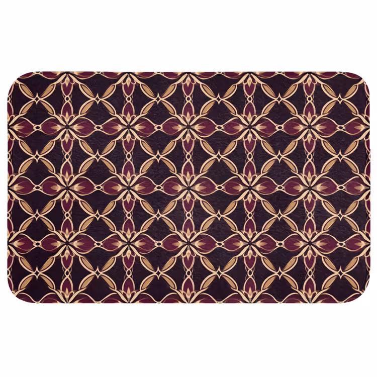 Symmetrisch - Tegel - Burgundy WCmat middel 1009 -3d