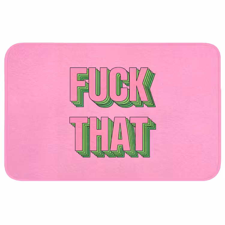 Tekst - Bold - Roze WCmat middel -3d