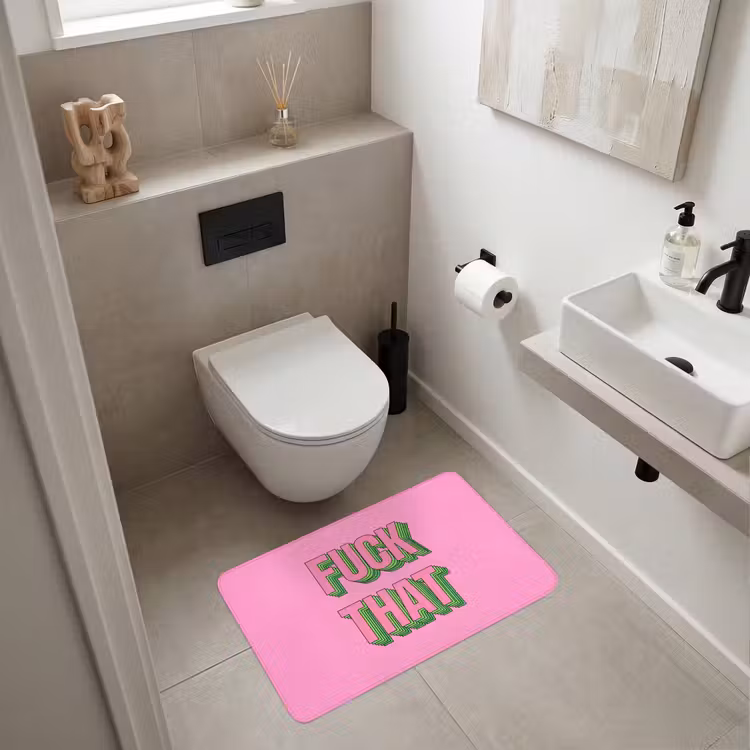 Tekst - Bold - Roze WCmat middel -sfeer1