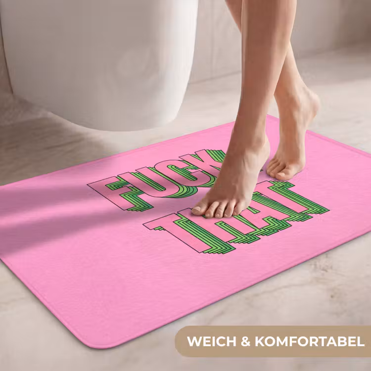 Tekst - Bold - Roze WCmat middel -USP_ZachtDE